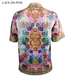 S/S LACE BUTTON DOWN | PINK | LACE256