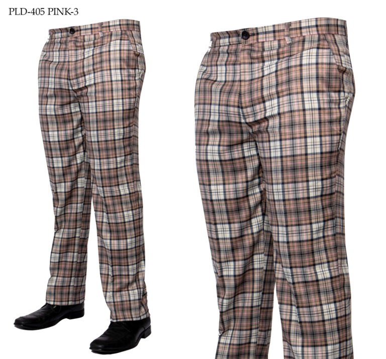 Plaid Slacks | PLD405 (PINK 3)