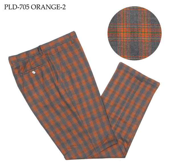 Plaid Slacks | (Orange-2)