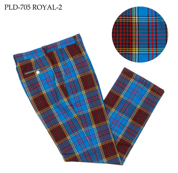 Plaid Slacks | (Royal-2)