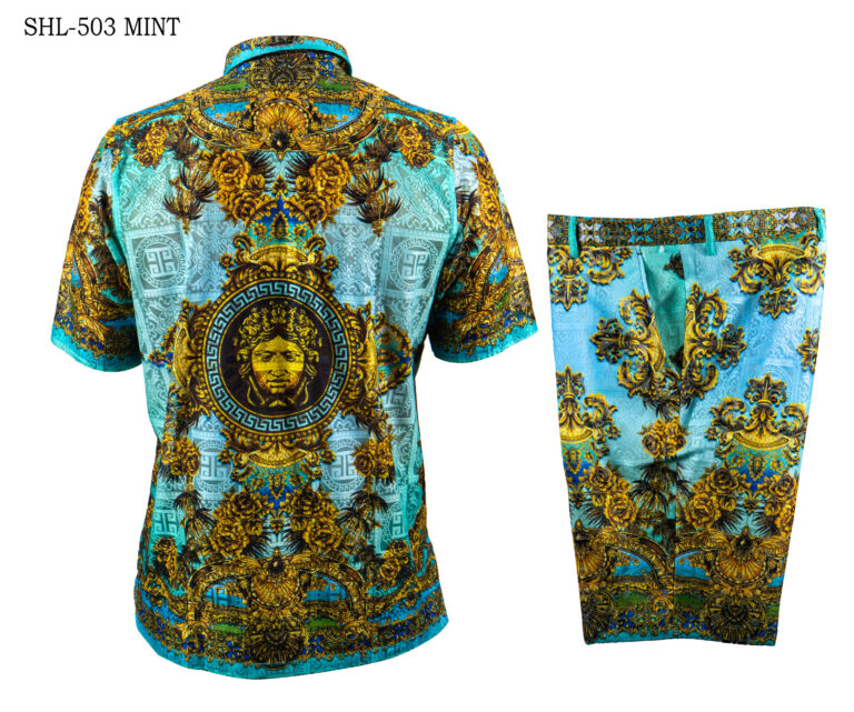 S/S 2PC SHORT SET LINEN/LACE | SHL503