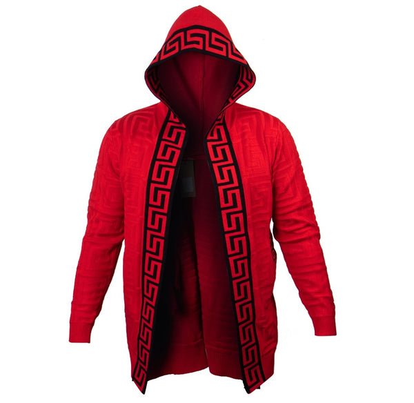 Luxury Hooded Sweater- Red