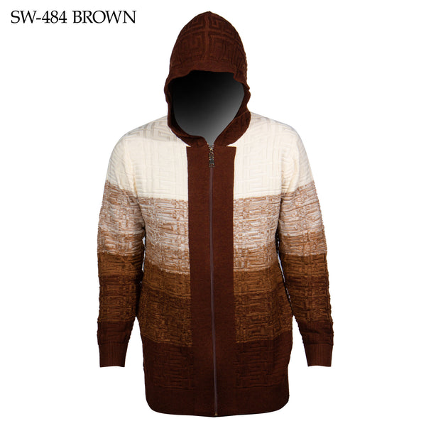 L/S Full Zip Hooded Tone Down Sweater