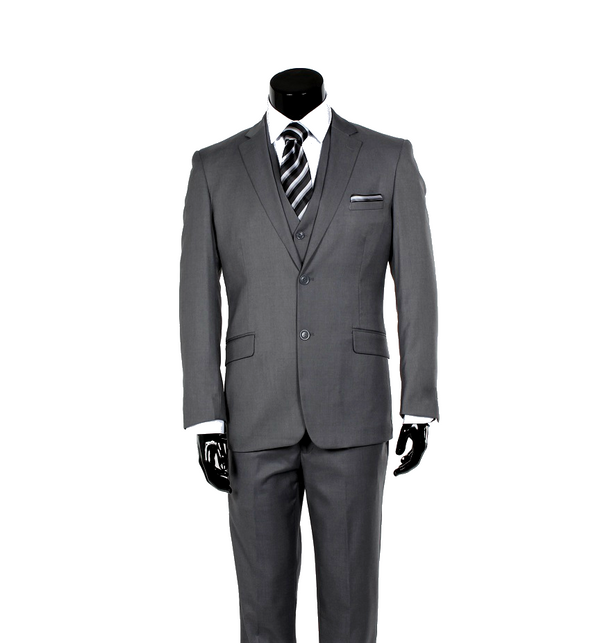 3pc Suit-Gray (Modern Fit)