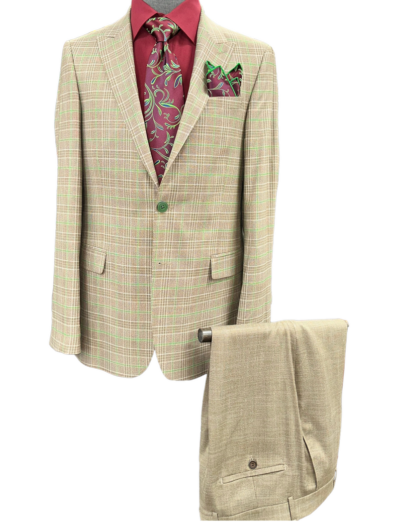 TCW | 2pc. Plaid Suit (Solid Pants)