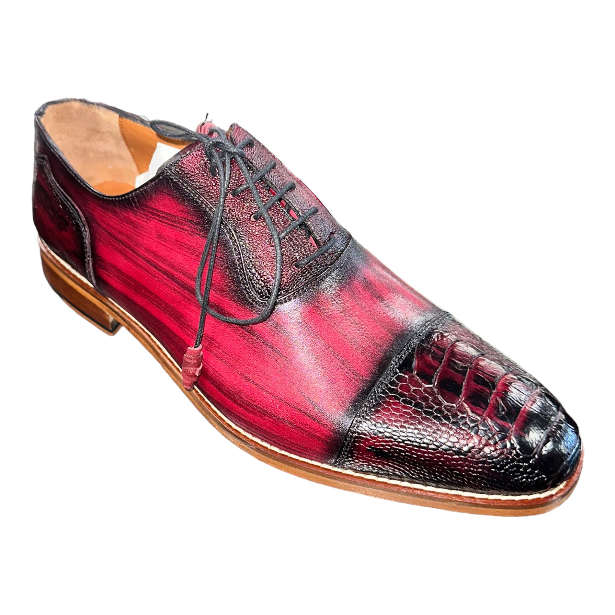 Ostrich Cap Toe | Hand Painted | 100% Leather-The City Warehouse-Menswear