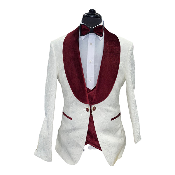 4pc Wide Collar Tuxedo (Slim Fit)