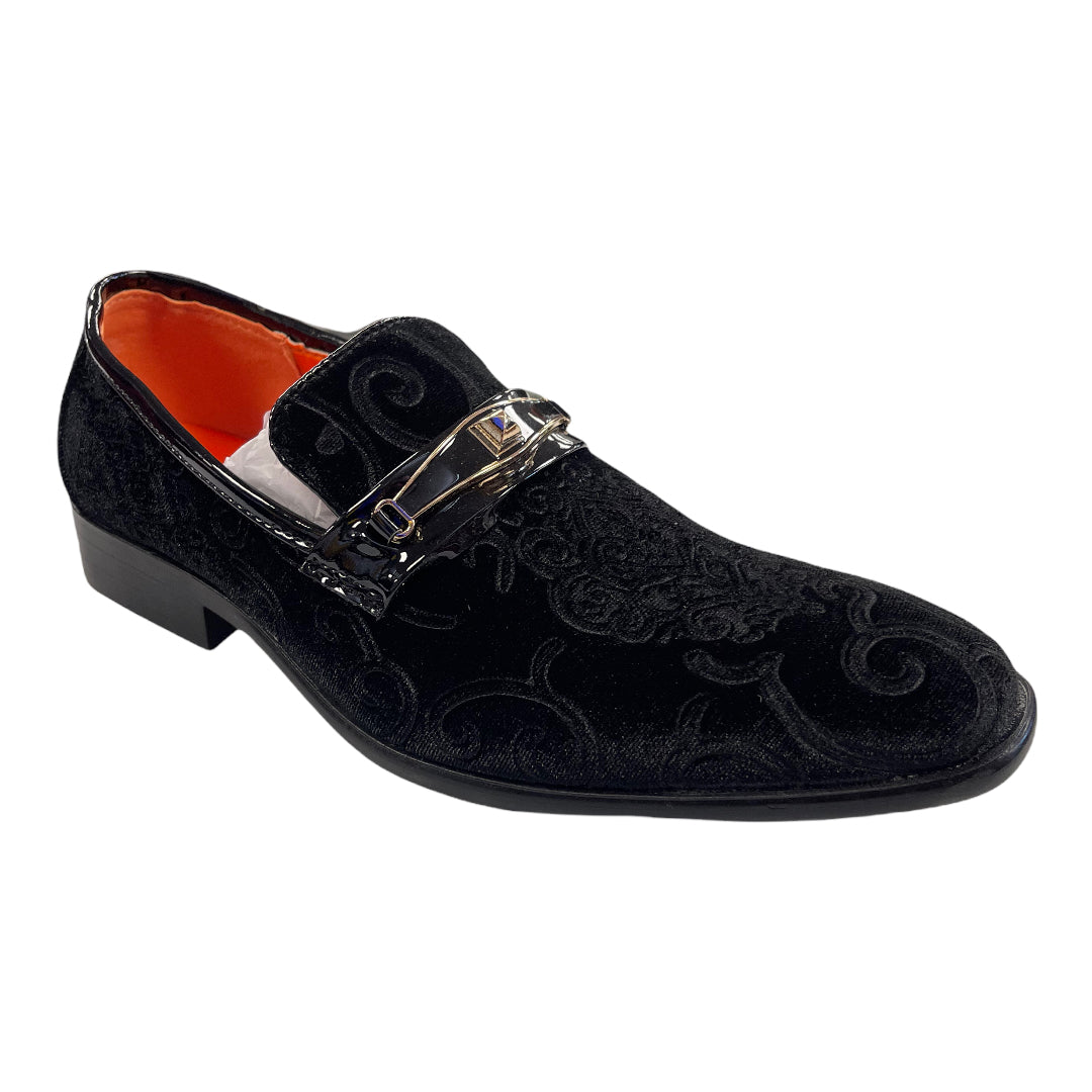 Velvet Design Shoe W/ Buckle- SL0096-The City Warehouse-Menswear