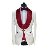 4pc Wide Collar Tuxedo (Slim Fit)