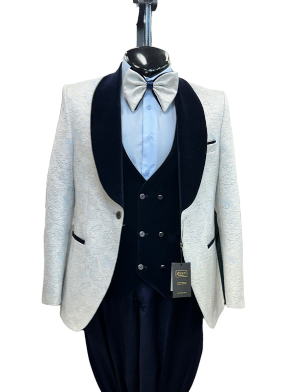 4pc Design Tuxedo | White/Navy