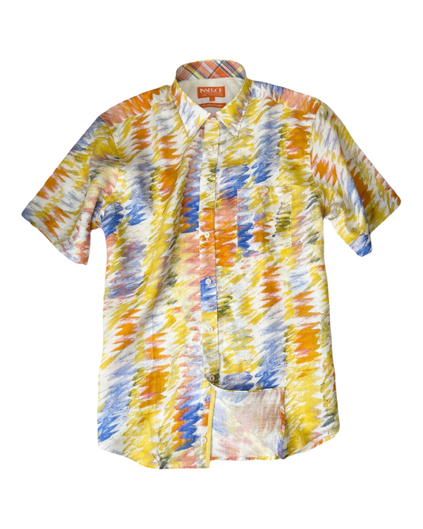 S/S Linen Button Up | SS7907 | Yellow