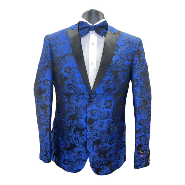 Flower Design Tuxedo & Bowtie (Slim Fit)- #541