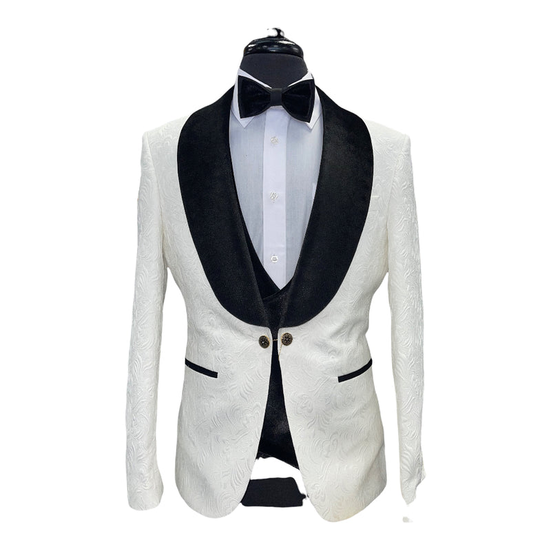 4pc Wide Collar Tuxedo (Slim Fit)