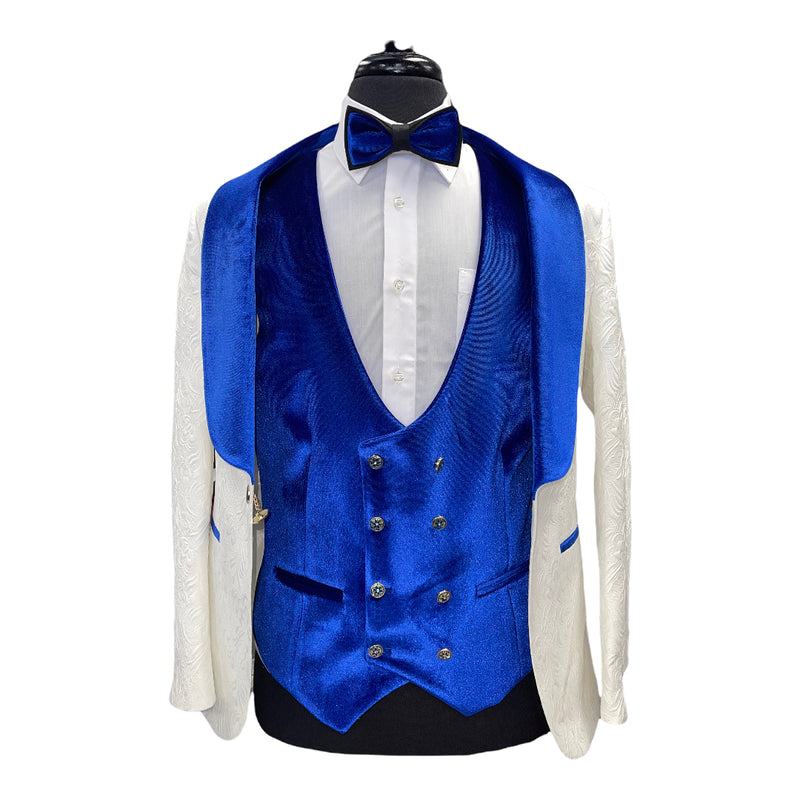 4pc Wide Collar Tuxedo (Slim Fit)