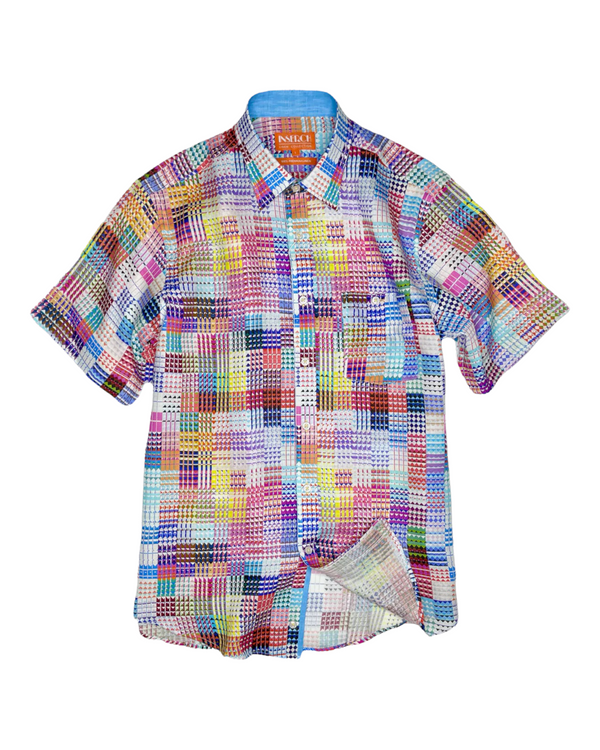 S/S Linen Button Up | SS7909 | Multi