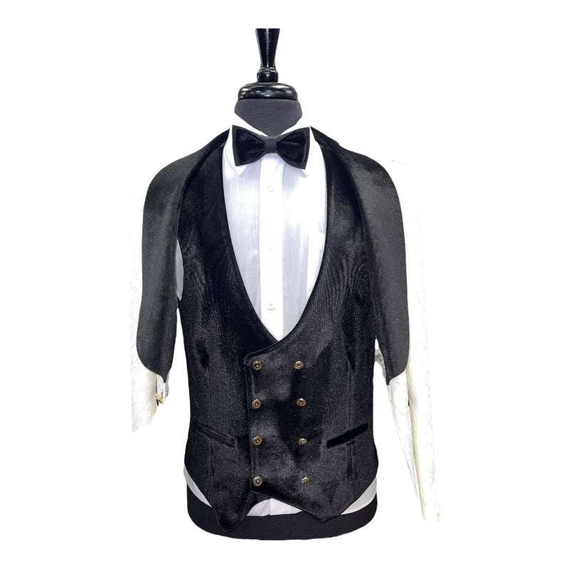 4pc Wide Collar Tuxedo (Slim Fit)