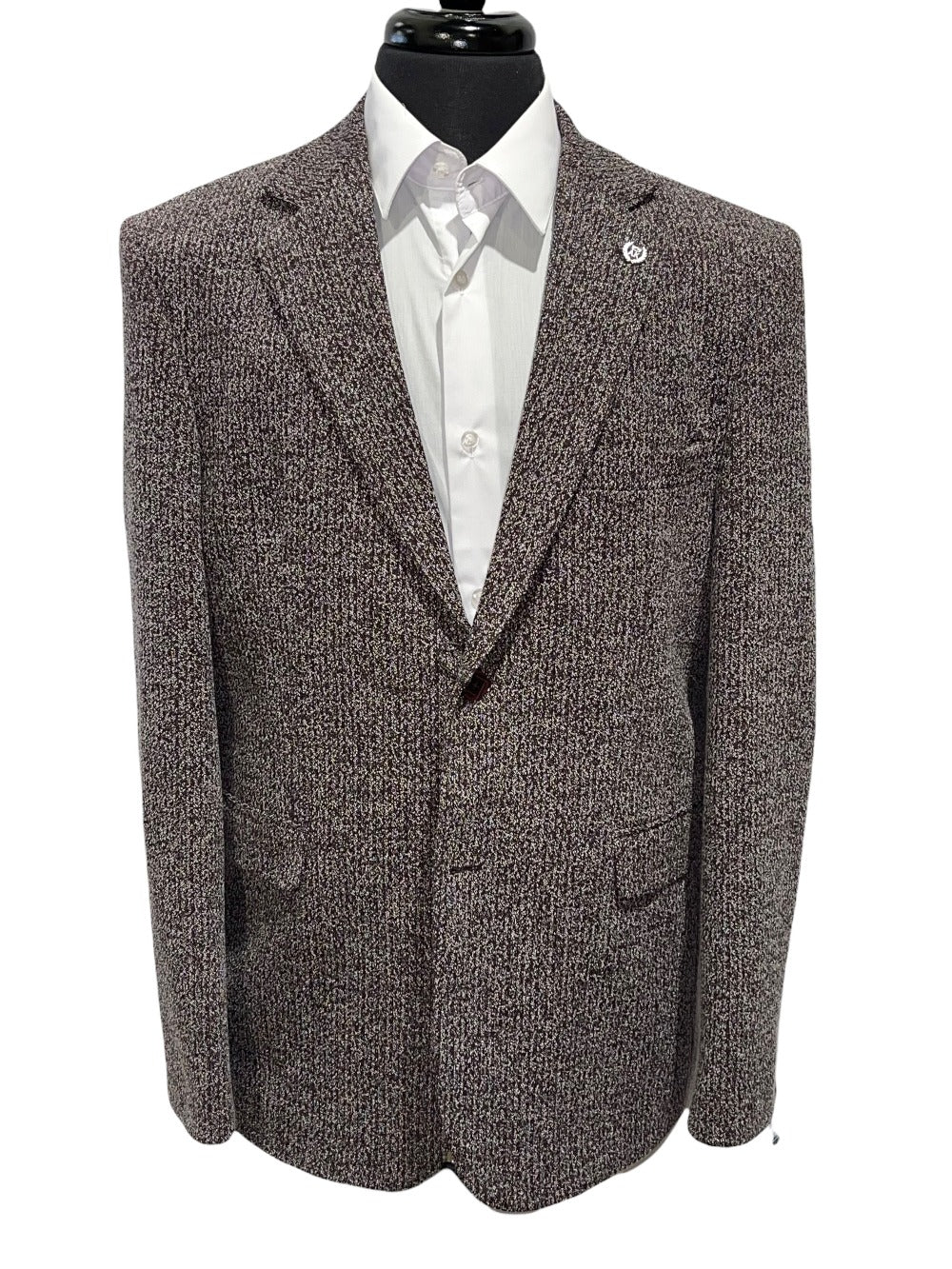 Twill Wool Stretch Blazer- Burgundy-The City Warehouse-Menswear