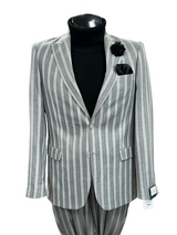 TCW | 2pc Wide Pinstripe (2 Tone Gray)