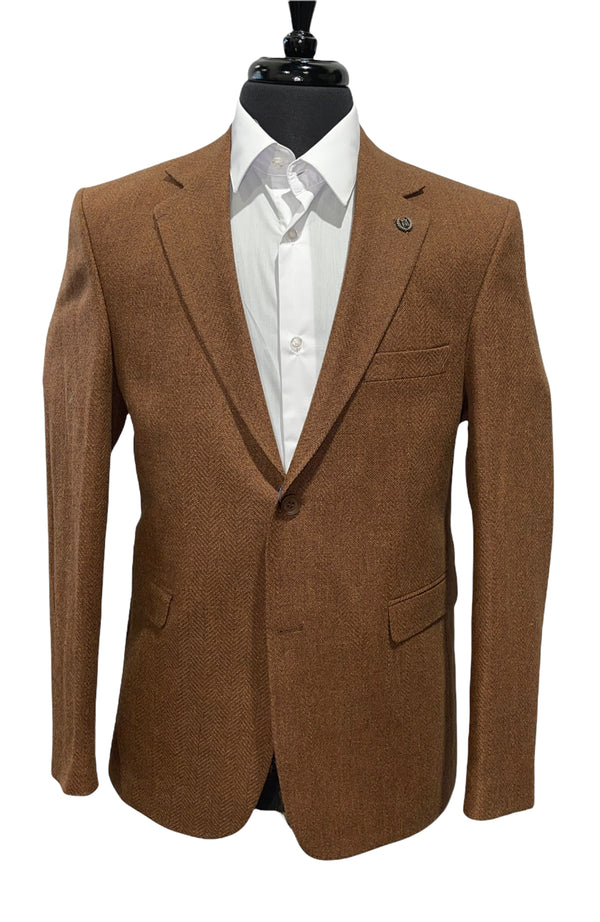 Wool Sport Jacket- Brown