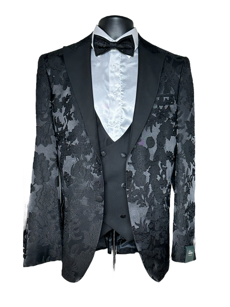 TCW | 4pc Embroidered Tuxedo | Black